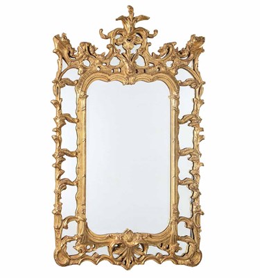 Lot 437 - Rococo Style Gilt-Wood Mirror Height 53 inches,...