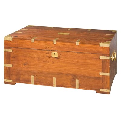 Lot 1378 - Chinese Export Brass Bound Camphorwood Trunk...