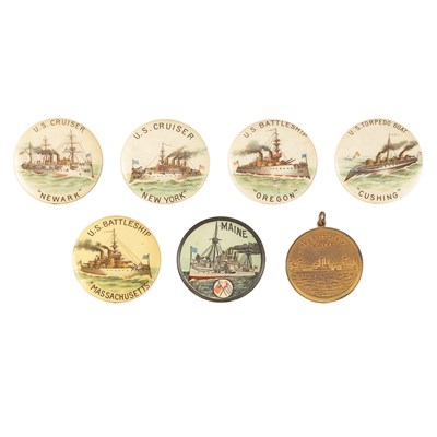 Lot 1137 - United States Great White Fleet Buttons Group...