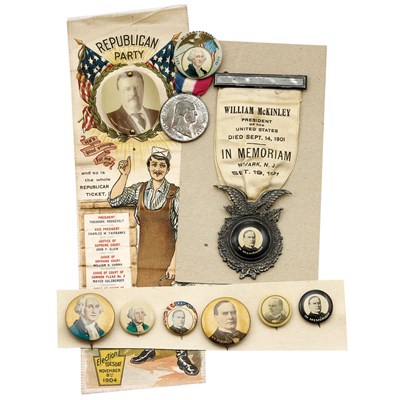 Lot 1136 - Political Buttons and Memorabilia Attractive...