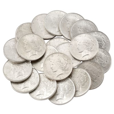 Lot 1174 - Peace Dollar Group Selection of approximately...