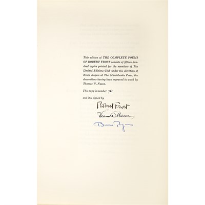 Lot 43 - FROST, ROBERT The Complete Poems of Robert...