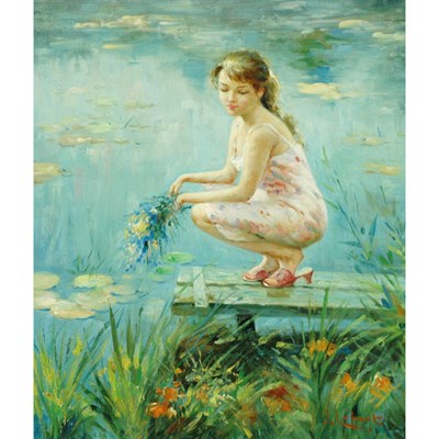 Lot 1049 - John Louis Lefort French, 1875-1954 Lily Pond...