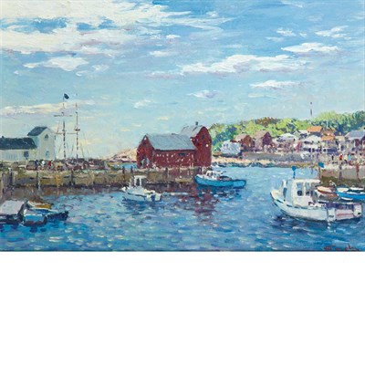 Lot 1067 - Niek van der Plas Dutch, b. 1954 Rockport...