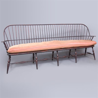 Lot 108 - Reproduction Windsor Painted Settee Of sack...