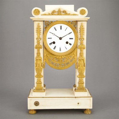 Lot 817 - Empire Style Gilt-Bronze Mounted White Marble...