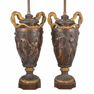 Lot 161 - Pair of Neoclassical Style Gilt and...