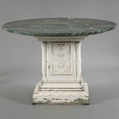 Lot 229 - Neoclassical Style Marble Top White Painted...