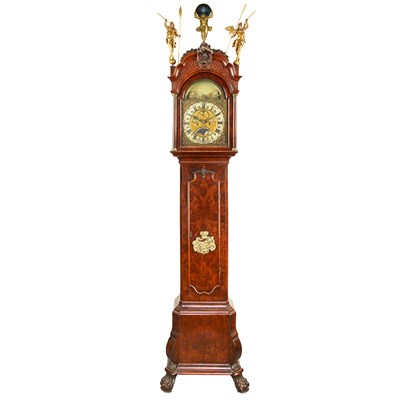 Lot 148 - Dutch Rococo Parcel Gilt Walnut Tall Case...