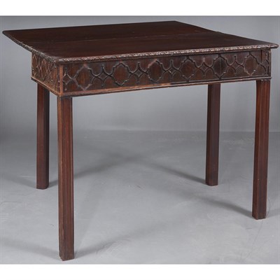 Lot 352 - George III Carved Mahogany Fold-Over Games...