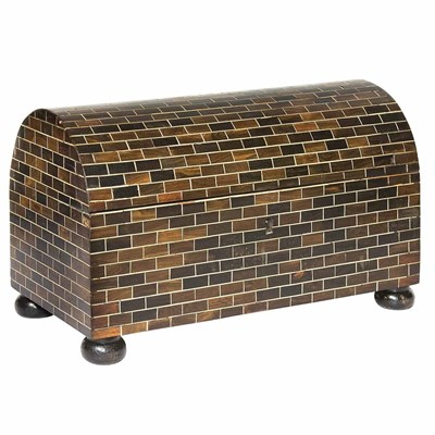 Lot 407 - Continental Inlaid Wood Box Length 15 inches.