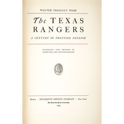 Lot 36 - [TEXANA] WEBB, WALTER PRESCOTT The Texas...