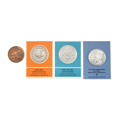 Lot 1110 - Franklin Mint Sterling Silver, Bronze and...
