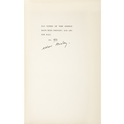Lot 48 - HUXLEY, ALDOUS Group of eight signed first and...