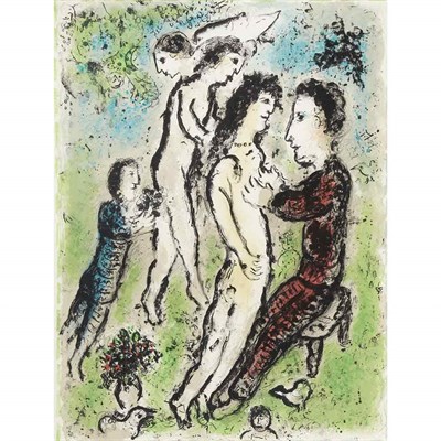 Lot 1100 - Marc Chagall YOUTH (MOURLOT 1048) Color...