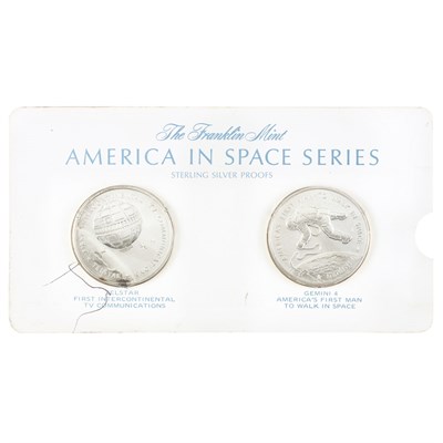 Lot 1122 - Franklin Mint America in Space Sterling silver...