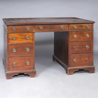 Lot 1284 - English Mahogany Pedestal Desk Late 19th...