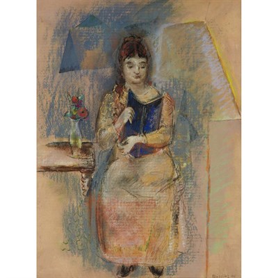 Lot 224 - Max Weber American, 1881-1961 Woman Reading,...