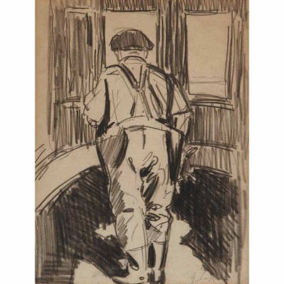 Lot 69 - George Luks American, 1897-1933 Tugboat Pilot...