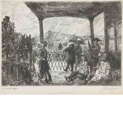 Lot 531 - John Sloan WAKE ON THE FERRY (M. 313) Etching,...