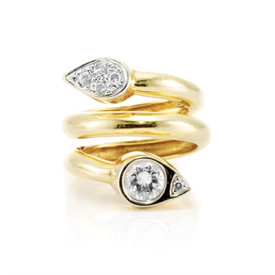 Lot 130 - Gold and Diamond Snake Ring