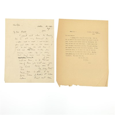 Lot 197 - BROOKE, RUPERT Autograph letter initialed...