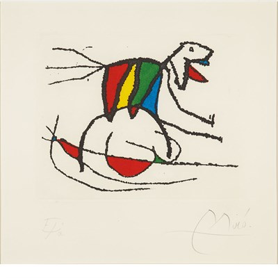 Lot 441 - Joan Miró EL SOBREVIVIENTE VISITA LOS PAJAROS...