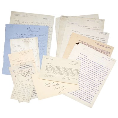 Lot 246 - SHAW, GEORGE BERNARD Six autograph letters...