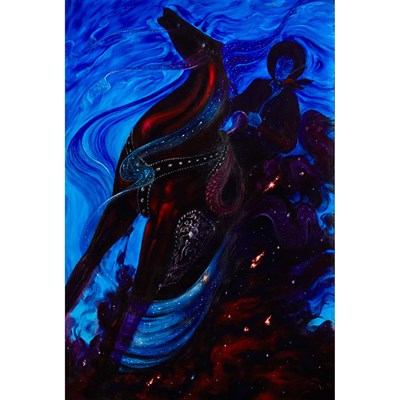 Lot 161 - Donray American, b. 1945 El Vaquero Acrylic on...