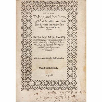 Lot 157 - [ELIZABETHAN LITERATURE] [RICH, BARNABY]....