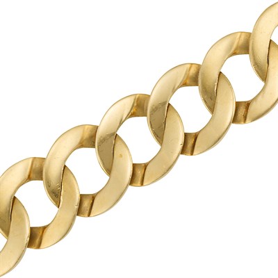 Lot 114 - Gold Curb Link Bracelet