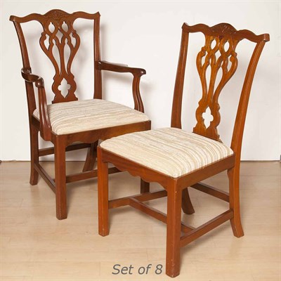 Lot 442 - Set of Eight George III Style Mahogany Dining...
