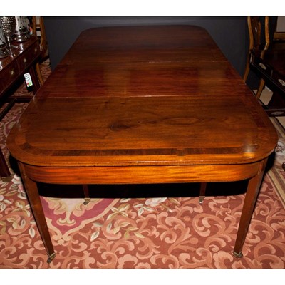 Lot 138 - Regency Style Mahogany Dining Table With two...