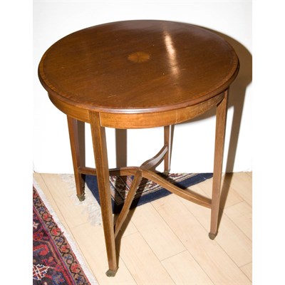 Lot 380 - George III Style Inlaid Mahogany Side Table...