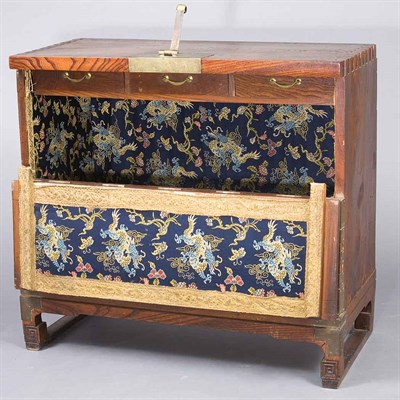 Lot 209 - Korean Brass Mounted Hardwood Chest Height 32...