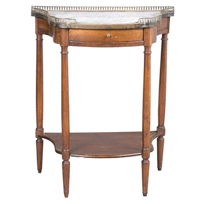 Lot 1290 - Victorian Style Marble Top Side Table Height...