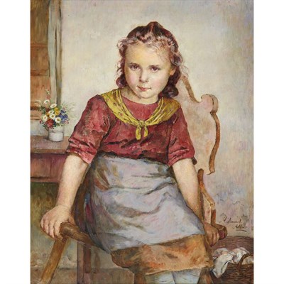 Lot 30 - Edmund Adler Austrian, 1876-1965 Little Girl...