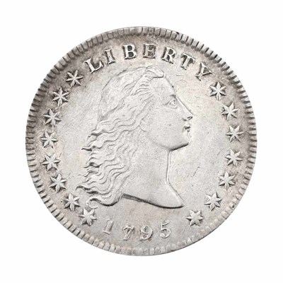 Lot 1147 - 1795 Flowing Hair Dollar, Two Leaves Typical...