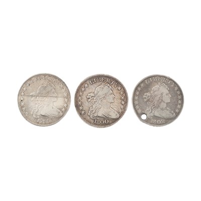 Lot 1148 - Draped Bust Dollar Trio Three coins dated 1799...