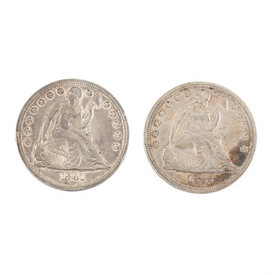 Lot 1156 - Liberty Seated Dollar Group of Four Attractive...