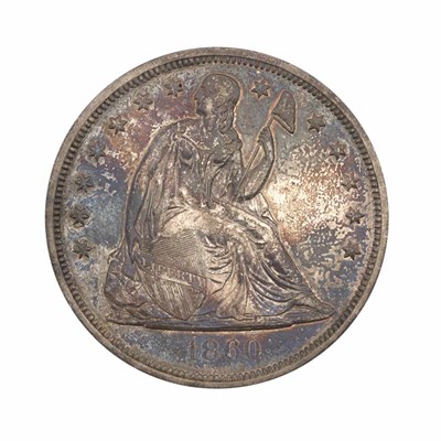 Lot 1150 - 1860 O Liberty Seated Dollar Highly attractive...