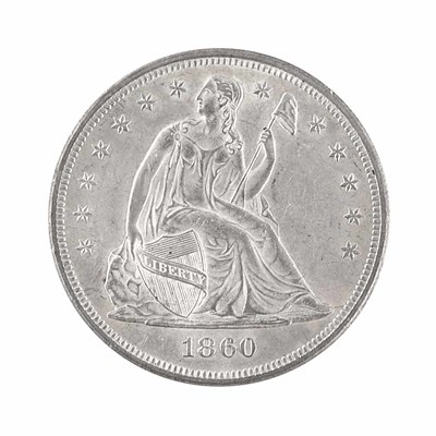Lot 1151 - 1860 O Liberty Seated Dollar Lovely Almost...