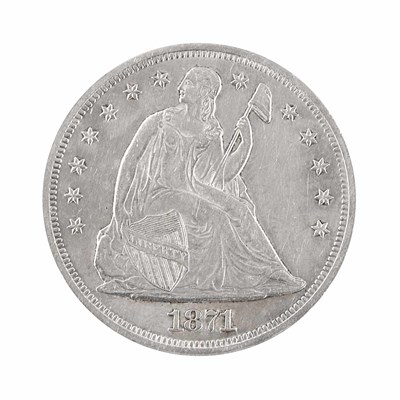 Lot 1155 - 1871 Liberty Seated Dollar with Motto...
