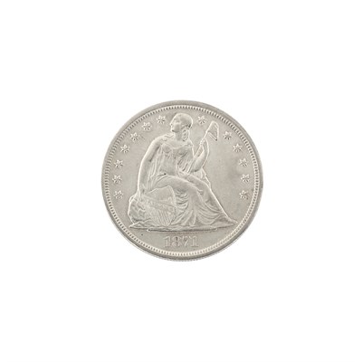 Lot 1154 - 1871 Liberty Seated Dollar with Motto...
