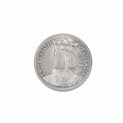 Lot 1195 - 1893 Isabella Commemorative Quarter Almost...