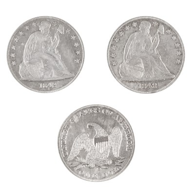 Lot 1149 - Liberty Seated Dollar Selection of Eight Coins...