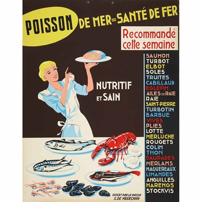 Lot 1093 - Artist Unknown POUISSON DE MER Color...