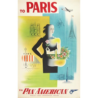 Lot 308 - Jean Carlu (1900-1997) TO PARIS Color...