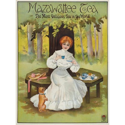 Lot 275 - Artist Unknown MAZAWATTEE TEA Color lithograph,...