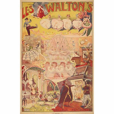 Lot 276 - Artist Unknown LES WALTONS Color lithograph,...
